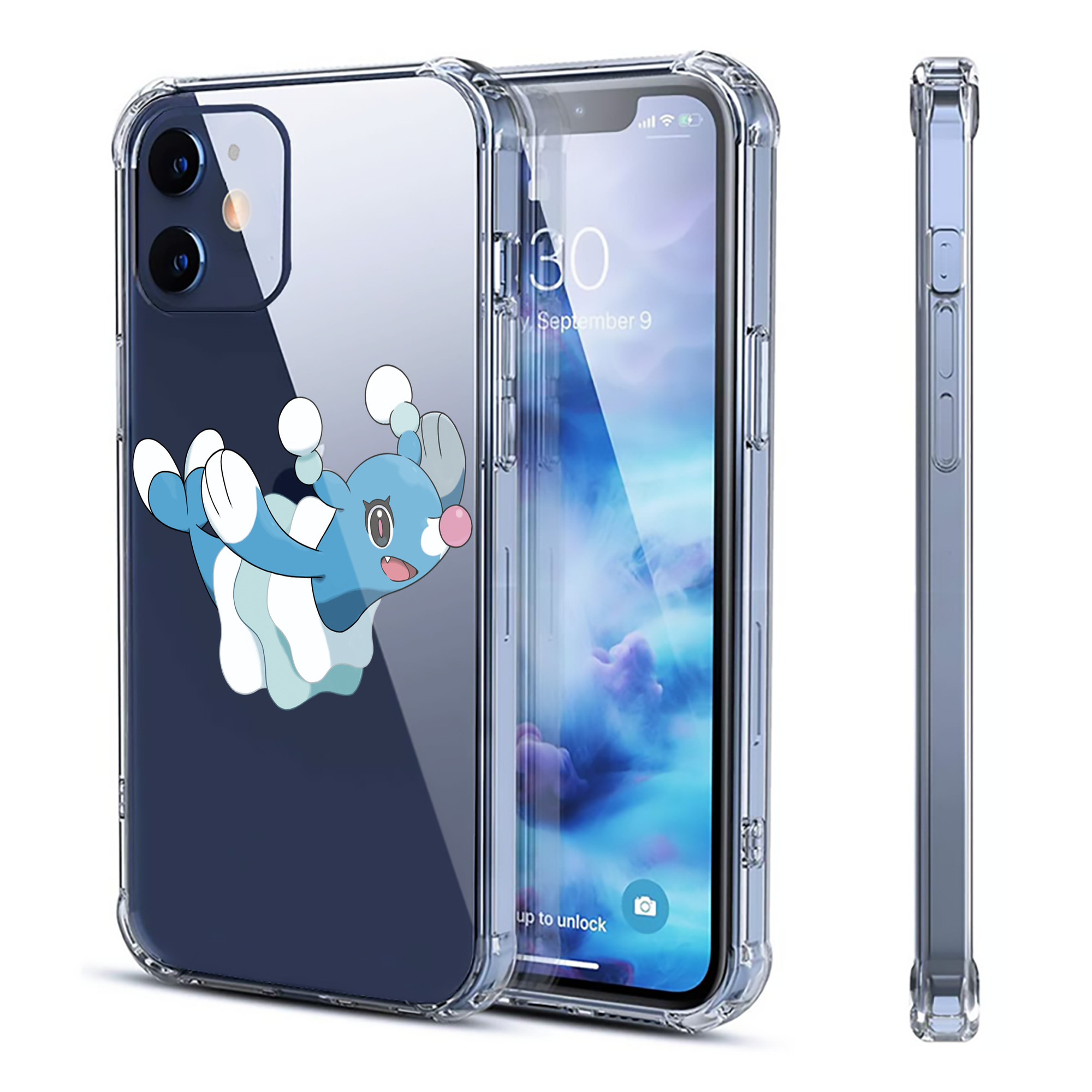 （画像用） ポケットモンスター Pokémon 【iPhone 12シリーズ対応】透明スマホケース（クリアソフトケース）